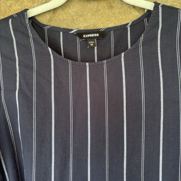 Express Dress Women's Navy w/White Stripes Size X‎ small - Picture 5 of 5